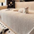 Herringbone Sofa Cover Washable Stretch Fabric-Covers & Textiles > Sofa Covers-casanuva-casanuva