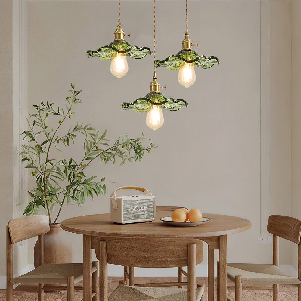 Hibiscus Flower Glass Pendant Light-Lighting > Pendant Lights-casanuva-casanuva