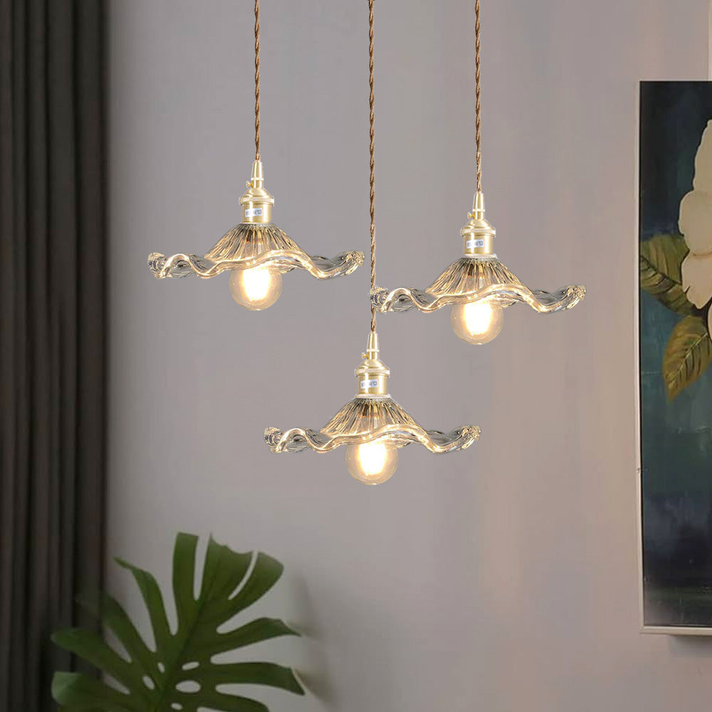 Hibiscus Flower Glass Pendant Light-Lighting > Pendant Lights-casanuva-casanuva