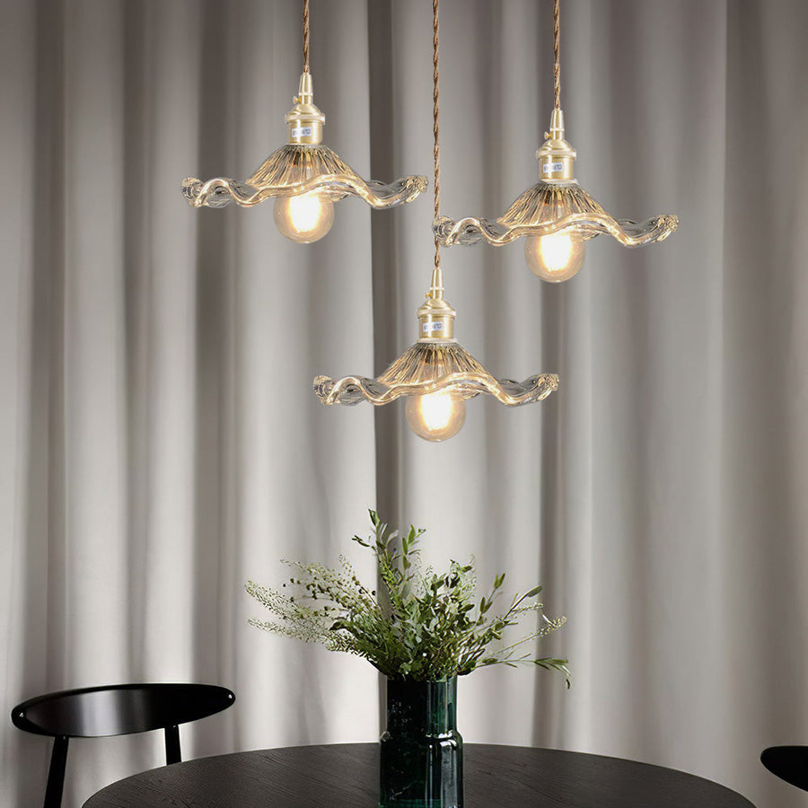 Hibiscus Flower Glass Pendant Light-Lighting > Pendant Lights-casanuva-casanuva