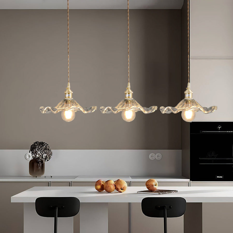 Hibiscus Flower Glass Pendant Light-Lighting > Pendant Lights-casanuva-casanuva