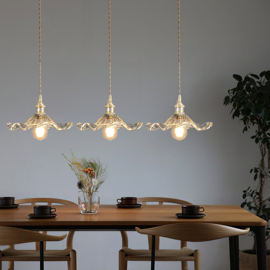 Hibiscus Flower Glass Pendant Light-Lighting > Pendant Lights-casanuva-casanuva