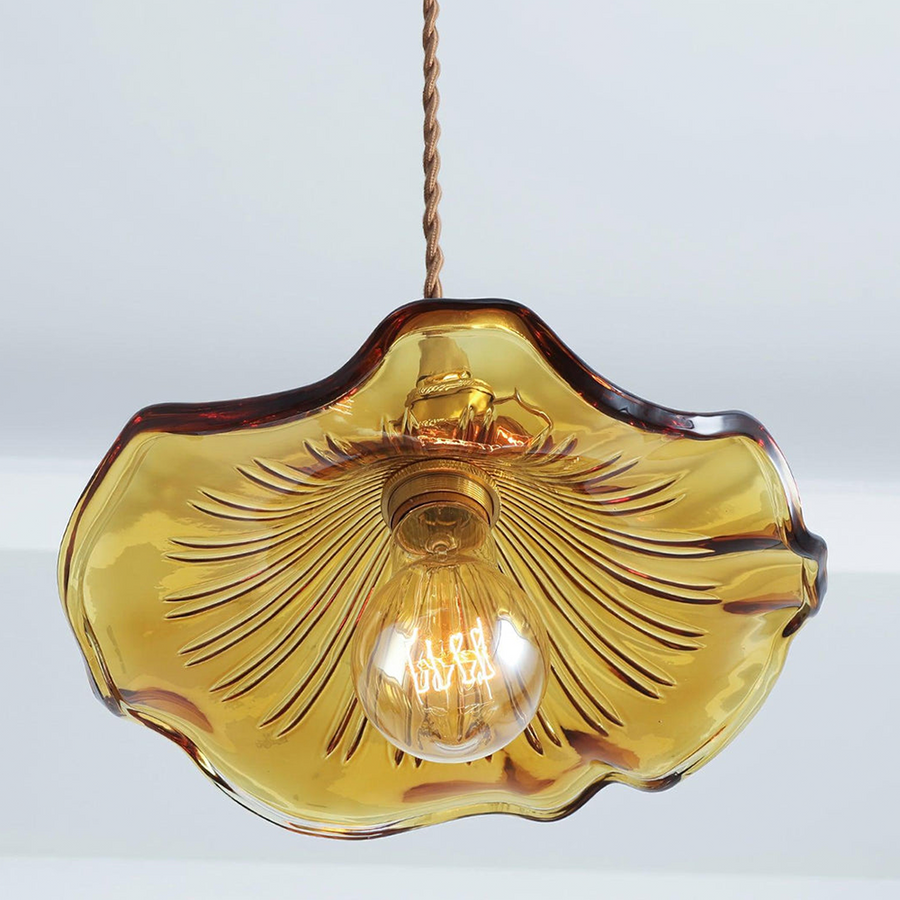 Hibiscus Flower Glass Pendant Light-Lighting > Pendant Lights-casanuva-casanuva