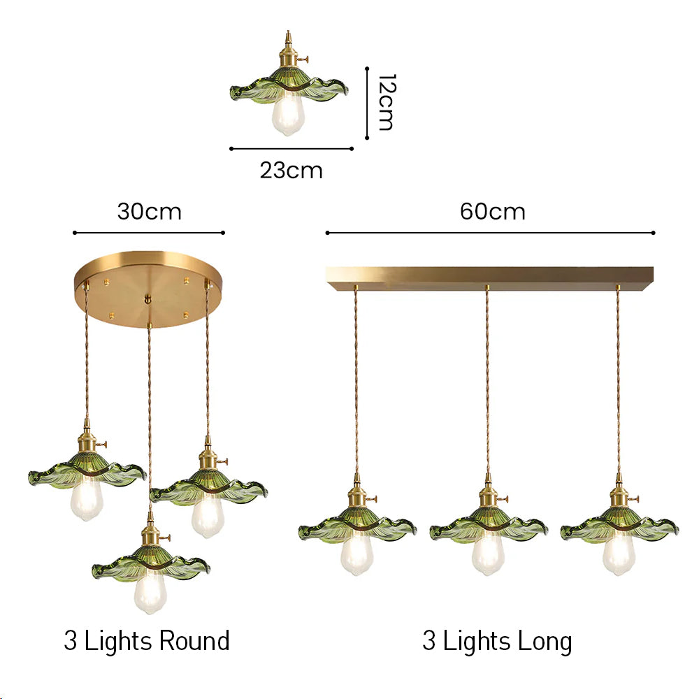 Hibiscus Flower Glass Pendant Light-Lighting > Pendant Lights-casanuva-casanuva