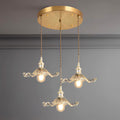 Hibiscus Flower Glass Pendant Light-Lighting > Pendant Lights-casanuva-Clear-3 Lights Round: D30cm-casanuva