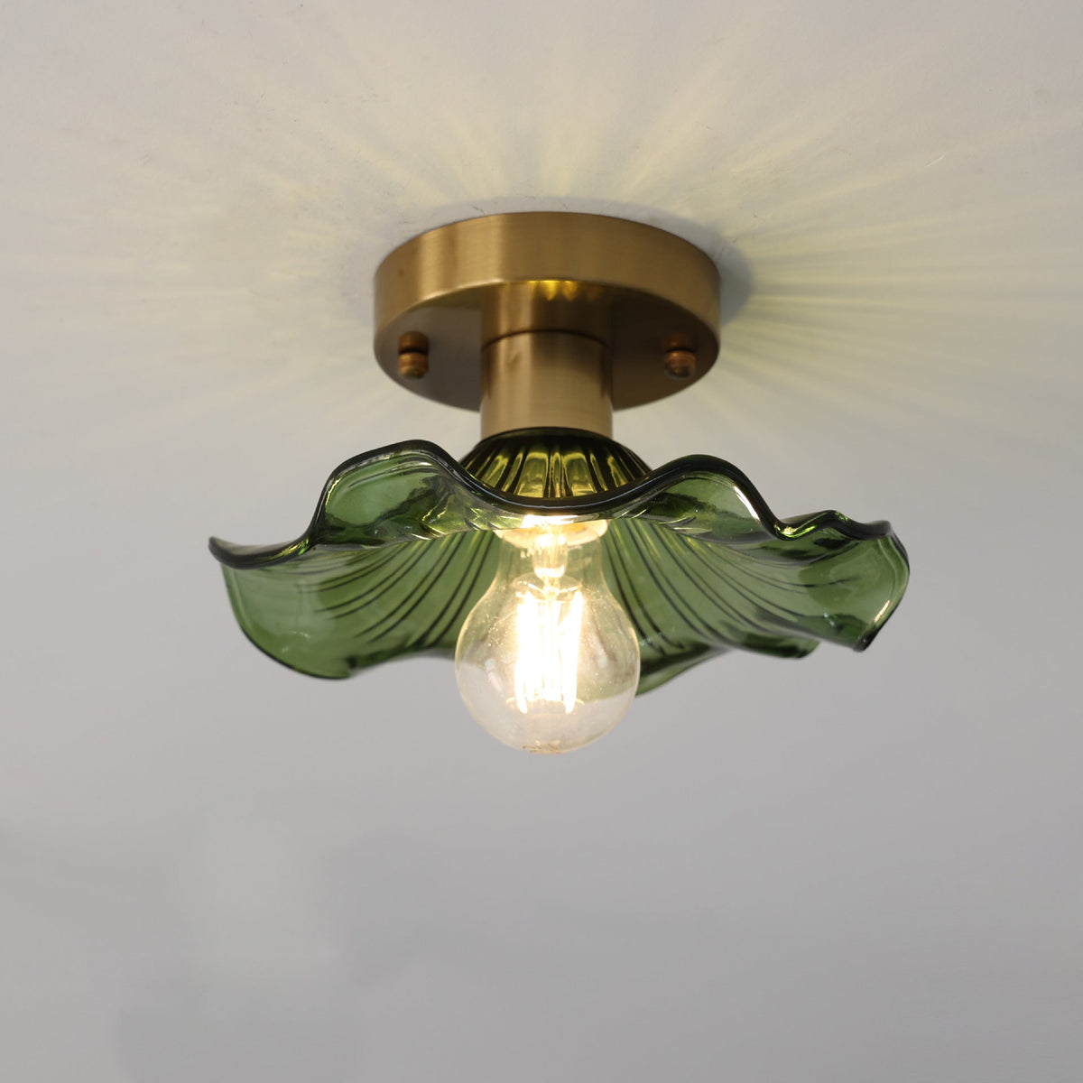 Hibiscus Pendant Light with Floral Design-Lighting > Pendant Lights-casanuva-Green-casanuva