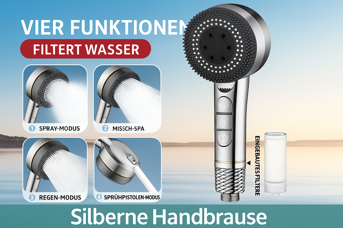 High-Pressure Hand Shower with 5 Spray Modes-Bedding & Bath > Bathroom Accessories-casanuva-casanuva