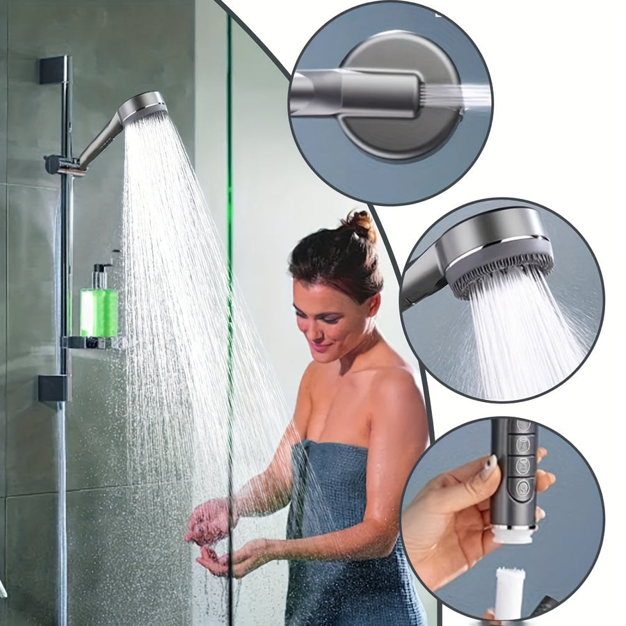High-Pressure Hand Shower with 5 Spray Modes-Bedding & Bath > Bathroom Accessories-casanuva-casanuva