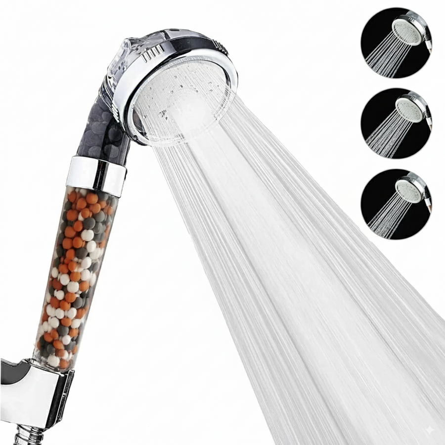 High-Pressure Shower Head with Anion Filter and 3 Functions-Bedding & Bath > Bathroom Accessories-casanuva-casanuva