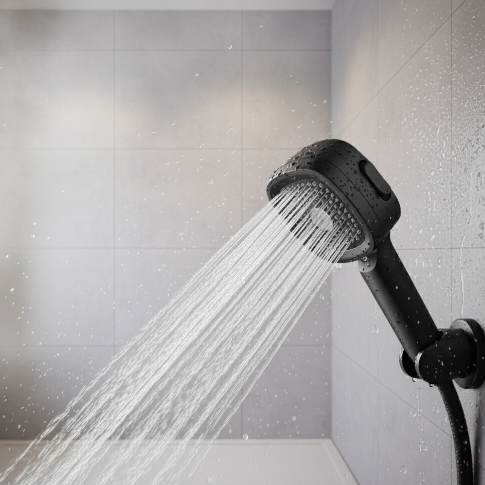 High-Pressure Showerhead with 3 Spray Modes Water-Saving ABS Material-Bedding & Bath > Bathroom Accessories-casanuva-Black-casanuva