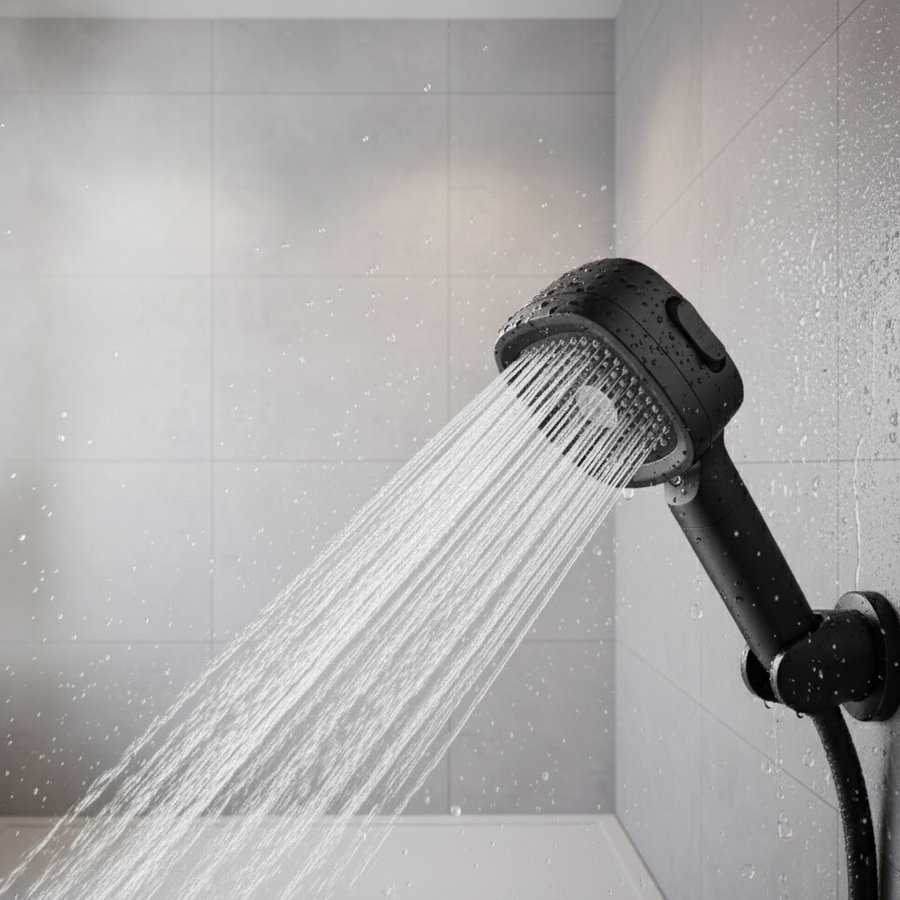 High-Pressure Showerhead with 3 Spray Modes Water-Saving ABS Material-Bedding & Bath > Bathroom Accessories-casanuva-Black-casanuva