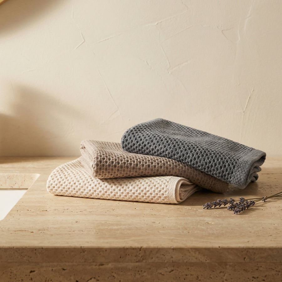 Honeycomb Towels 6-Pack Soft Absorbent Stylish Design-Bedding & Bath > Bath Towels-casanuva-casanuva