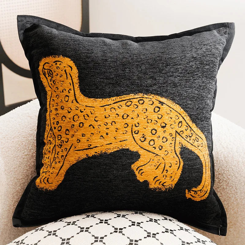 Horse Print Cushion with Luxury Embroidery and Soft Breathable Fabric-Covers & Textiles > Throw Pillows-casanuva-K - 45cm x 45cm-casanuva