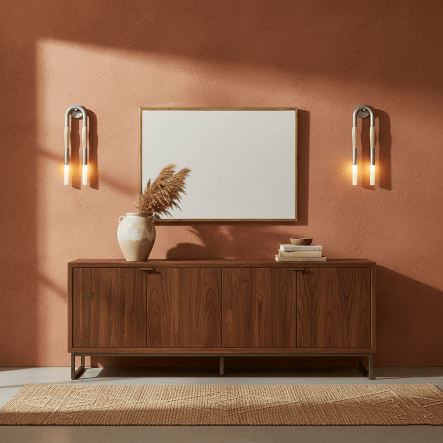 Horsehair Wall Light Fixture-Lighting > Wall Lights-casanuva-casanuva