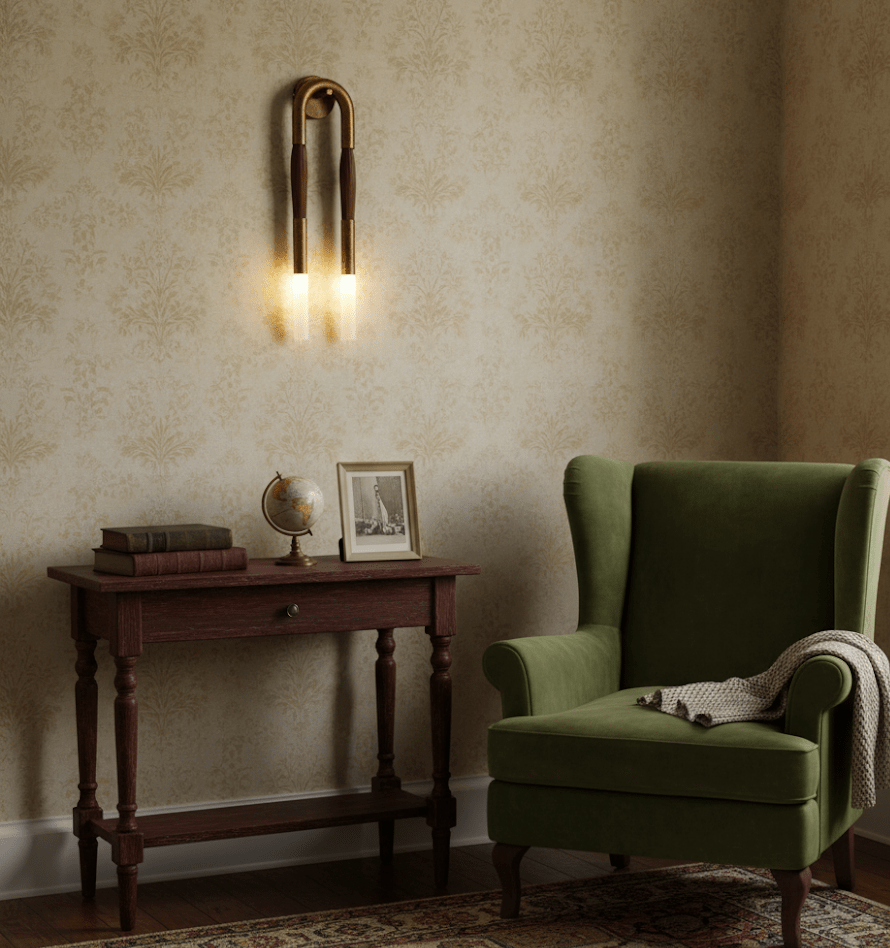 Horsehair Wall Light Fixture-Lighting > Wall Lights-casanuva-casanuva