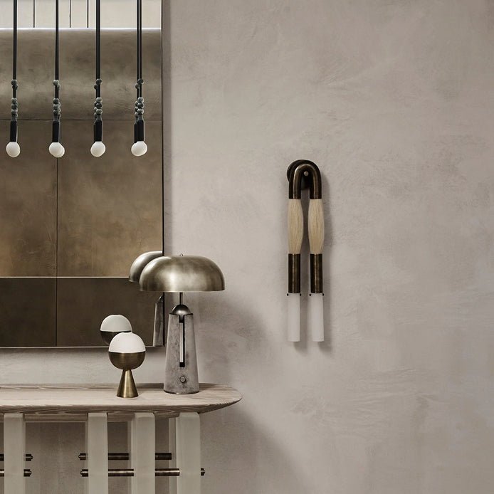 Horsehair Wall Light Fixture-Lighting > Wall Lights-casanuva-casanuva