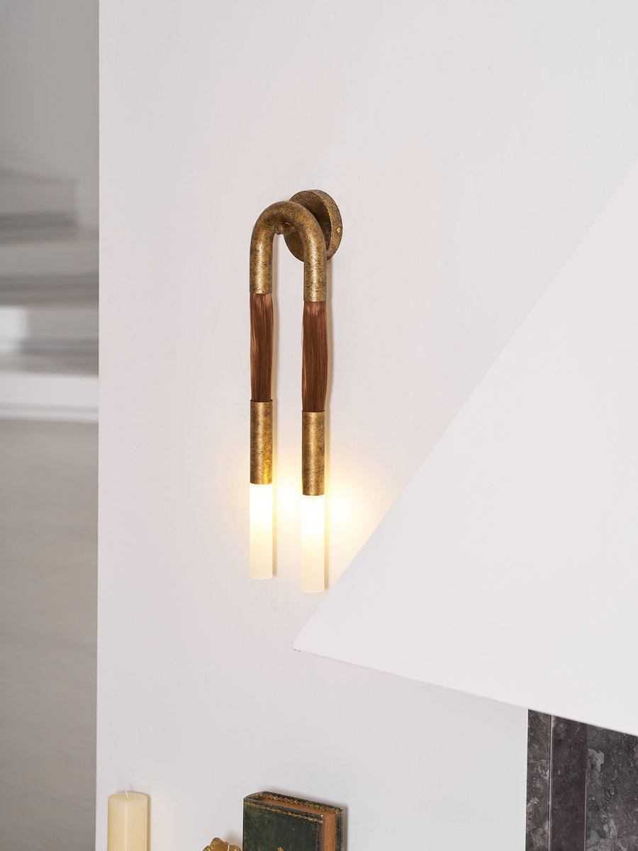 Horsehair Wall Light Fixture-Lighting > Wall Lights-casanuva-casanuva