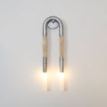 Horsehair Wall Light Fixture-Lighting > Wall Lights-casanuva-18cmx67cm-Nickel-casanuva