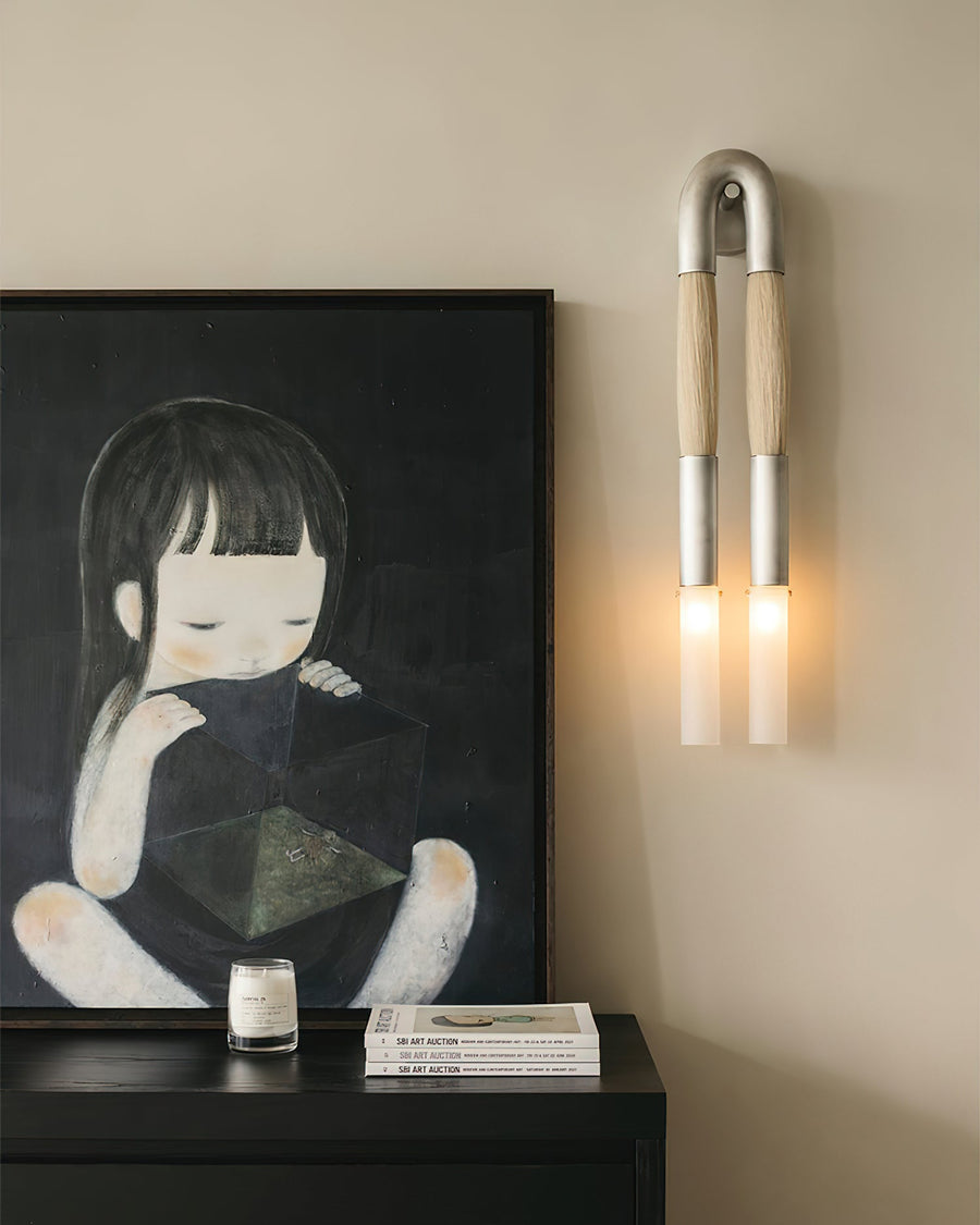 Horsehair Wall Light Fixture-Lighting > Wall Lights-casanuva-casanuva