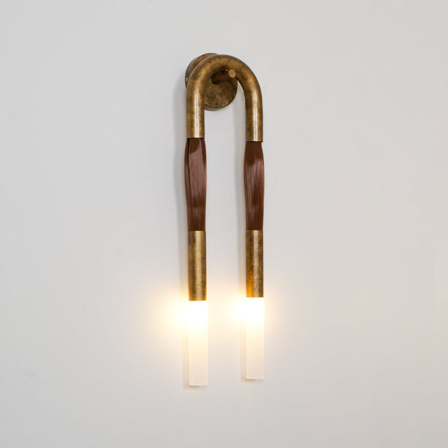 Horsehair Wall Light Fixture-Lighting > Wall Lights-casanuva-casanuva