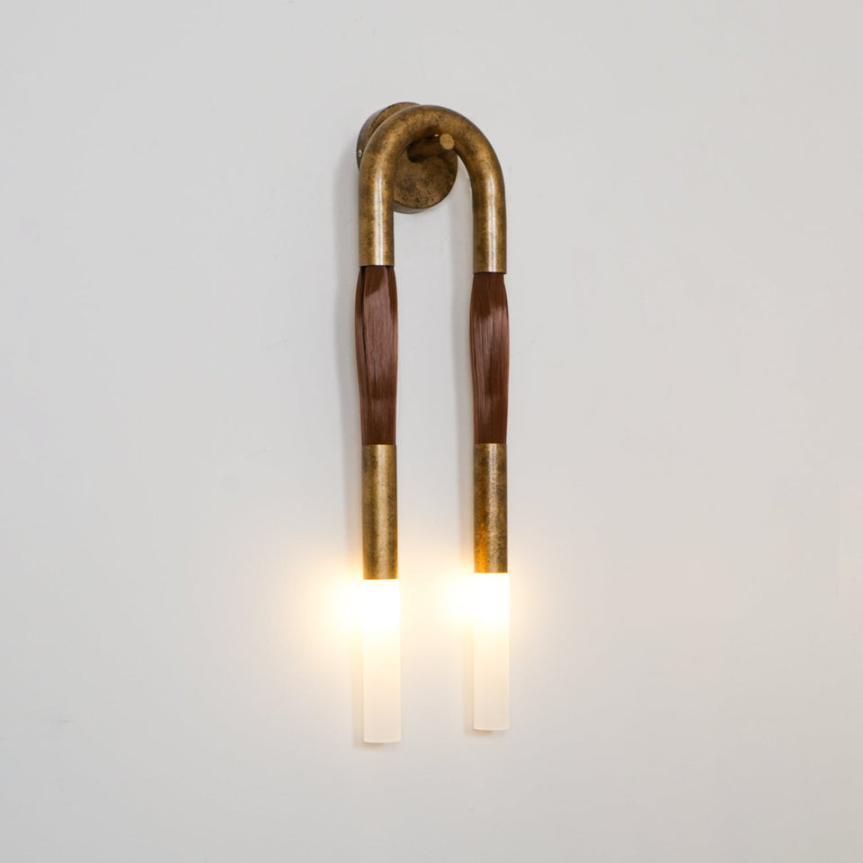 Horsehair Wall Light Fixture-Lighting > Wall Lights-casanuva-casanuva