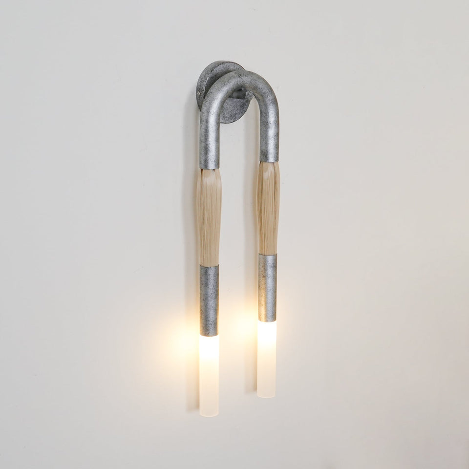 Horsehair Wall Light Fixture-Lighting > Wall Lights-casanuva-casanuva