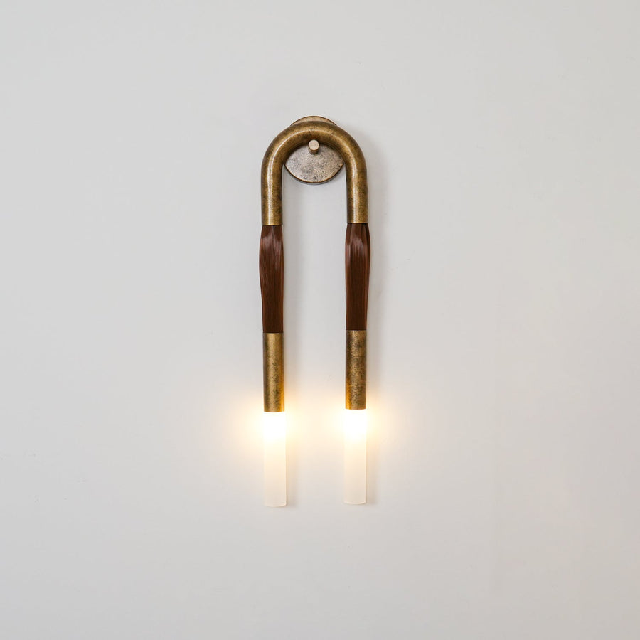 Horsehair Wall Light Fixture-Lighting > Wall Lights-casanuva-casanuva