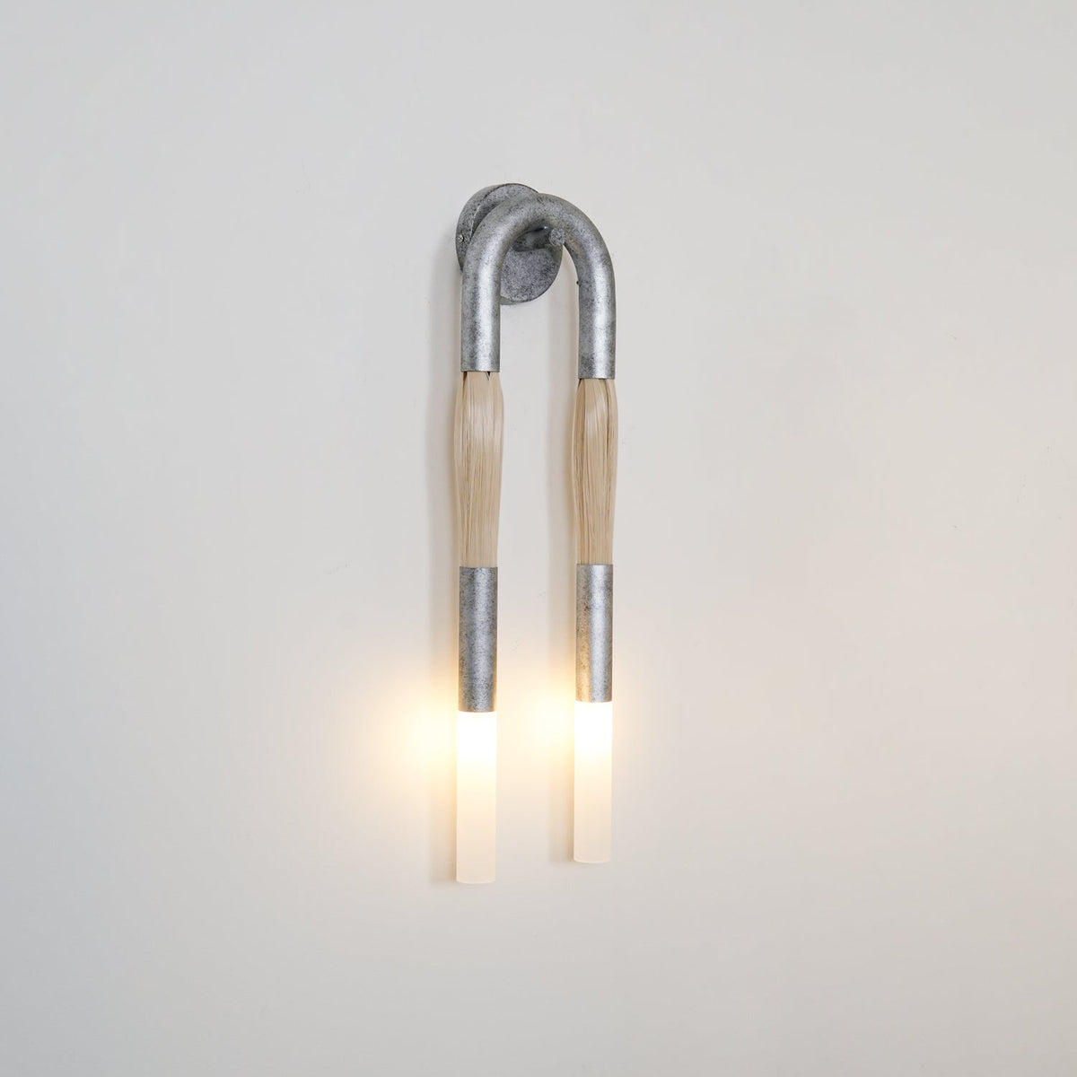 Horsehair Wall Light Fixture-Lighting > Wall Lights-casanuva-casanuva