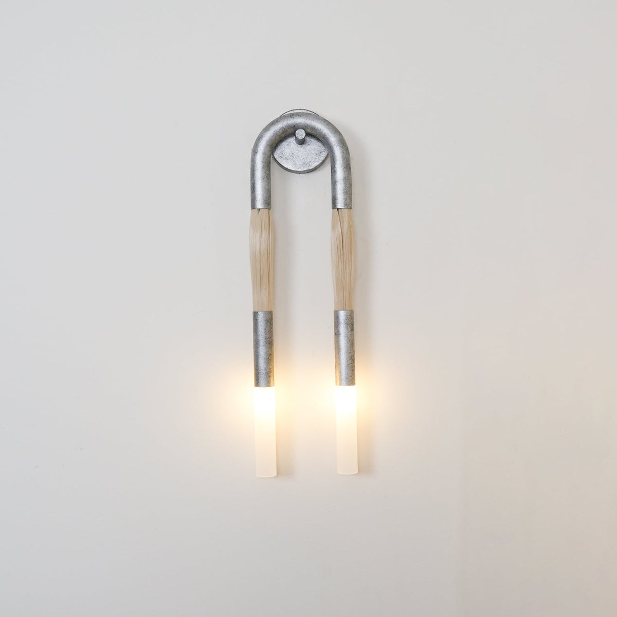 Horsehair Wall Light Fixture-Lighting > Wall Lights-casanuva-casanuva