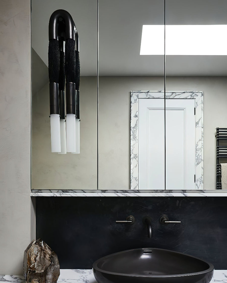 Horsehair Wall Light Fixture-Lighting > Wall Lights-casanuva-casanuva
