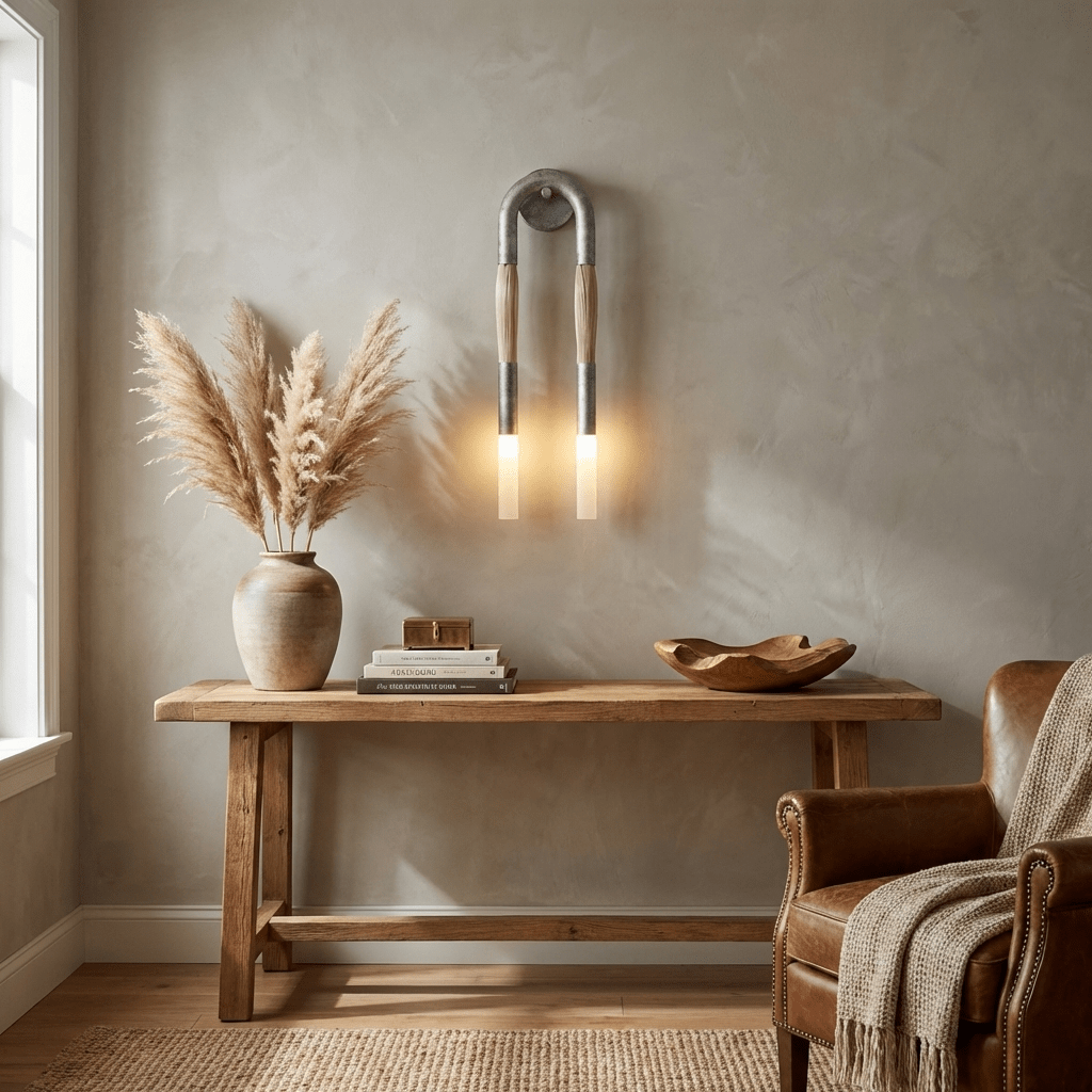 Horsehair Wall Light Fixture-Lighting > Wall Lights-casanuva-casanuva