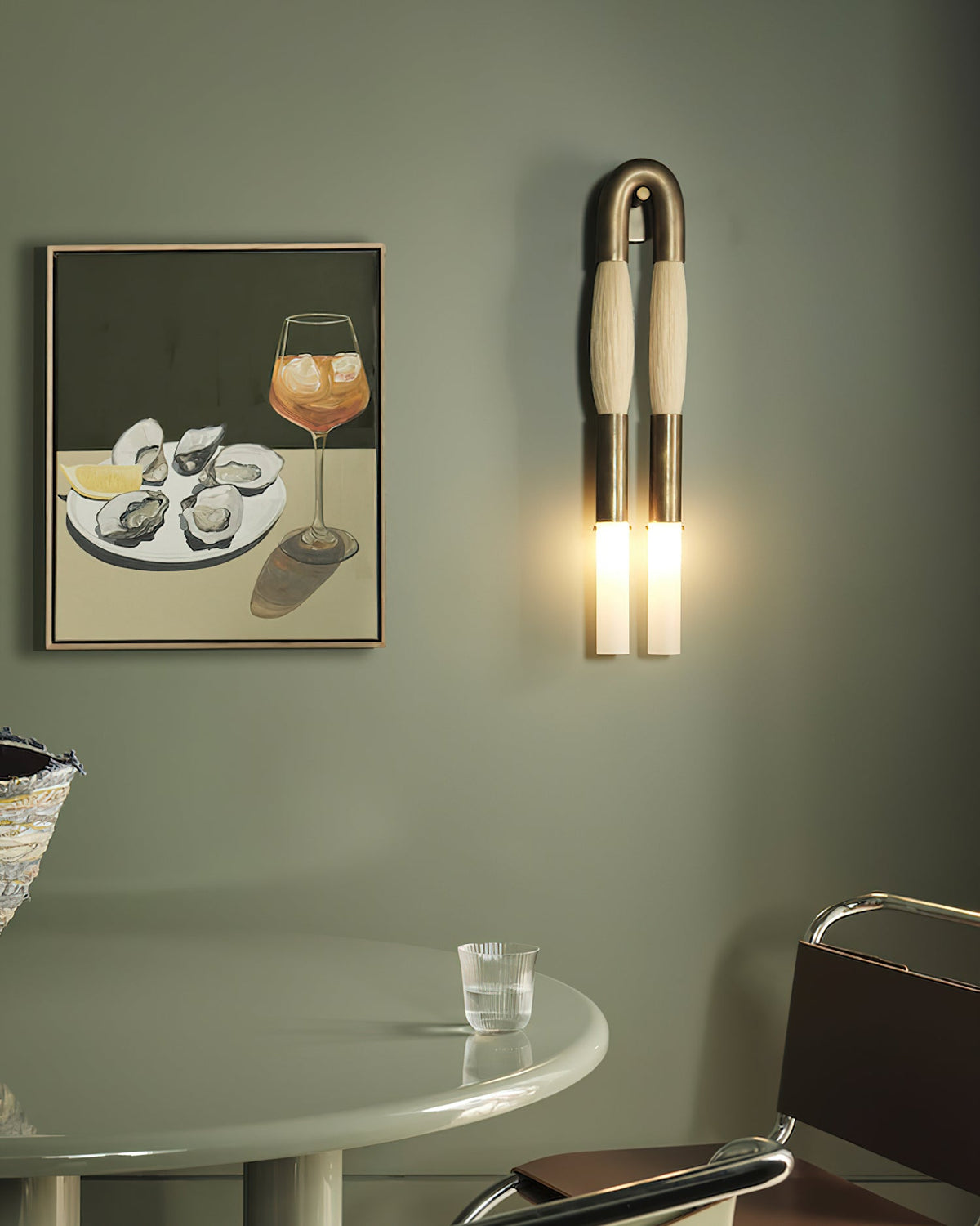 Horsehair Wall Light Fixture-Lighting > Wall Lights-casanuva-casanuva
