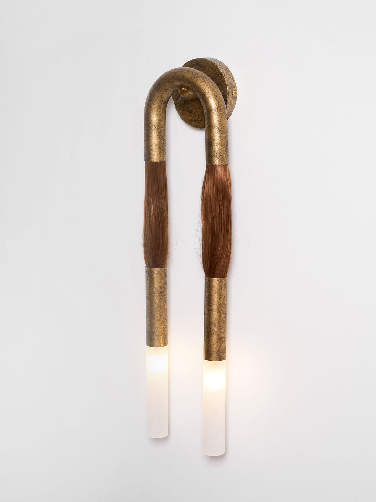 Horsehair Wall Light Fixture-Lighting > Wall Lights-casanuva-casanuva