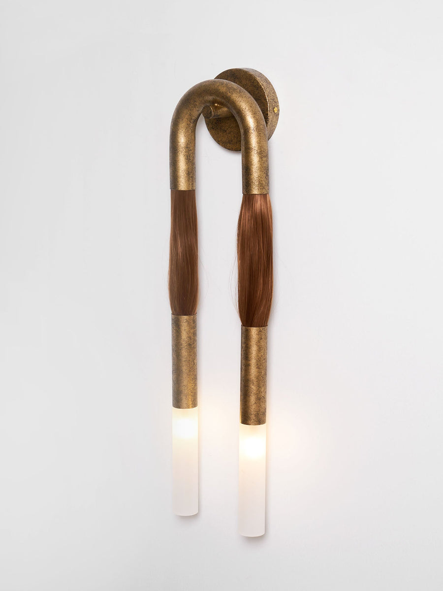 Horsehair Wall Light Fixture-Lighting > Wall Lights-casanuva-casanuva
