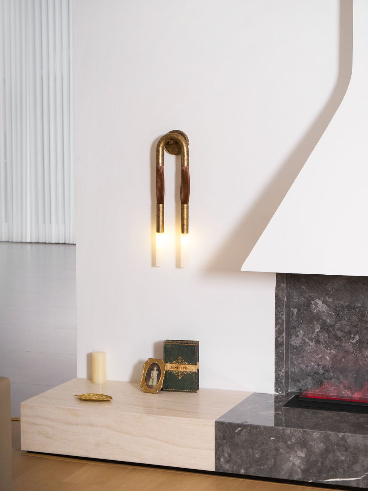 Horsehair Wall Light Fixture-Lighting > Wall Lights-casanuva-casanuva