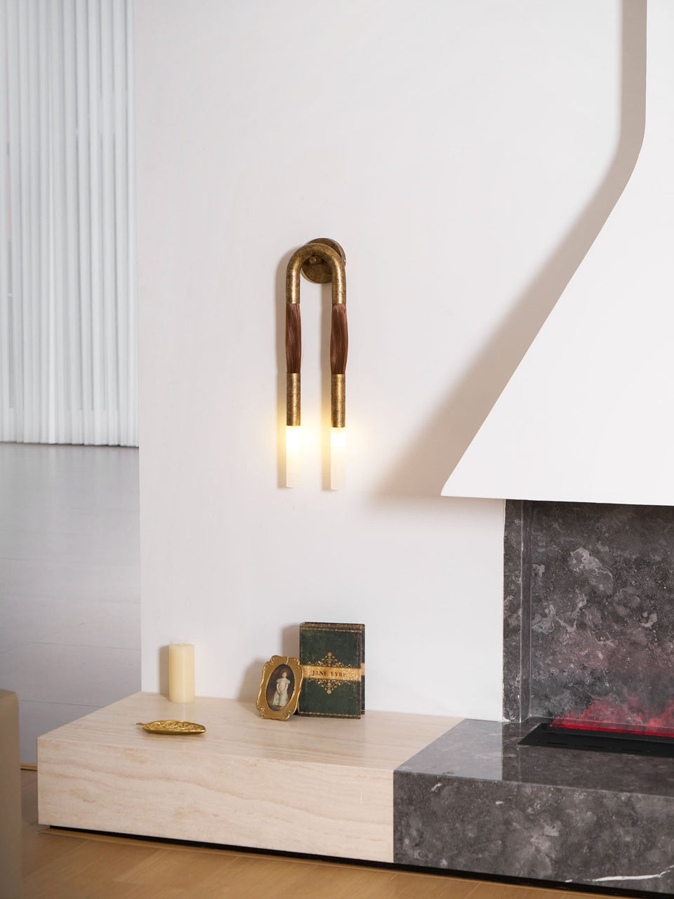 Horsehair Wall Light Fixture-Lighting > Wall Lights-casanuva-casanuva