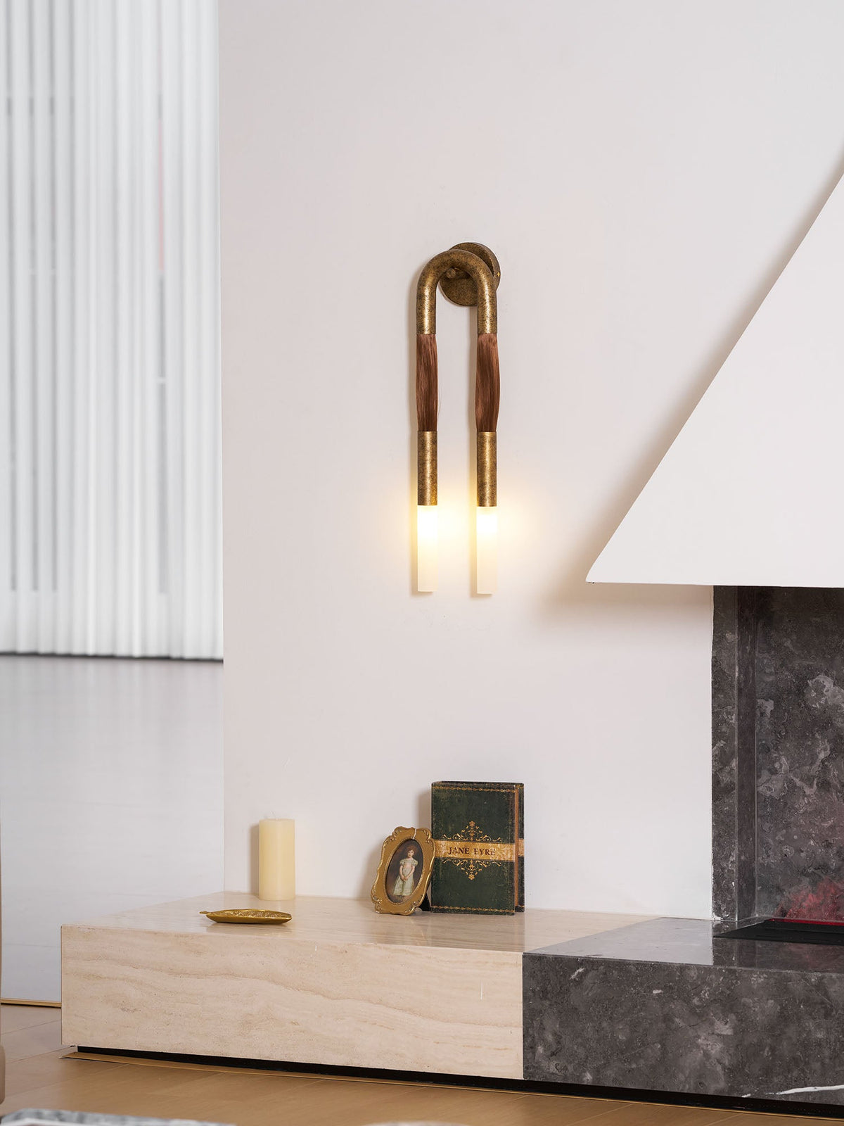 Horsehair Wall Light Fixture-Lighting > Wall Lights-casanuva-casanuva