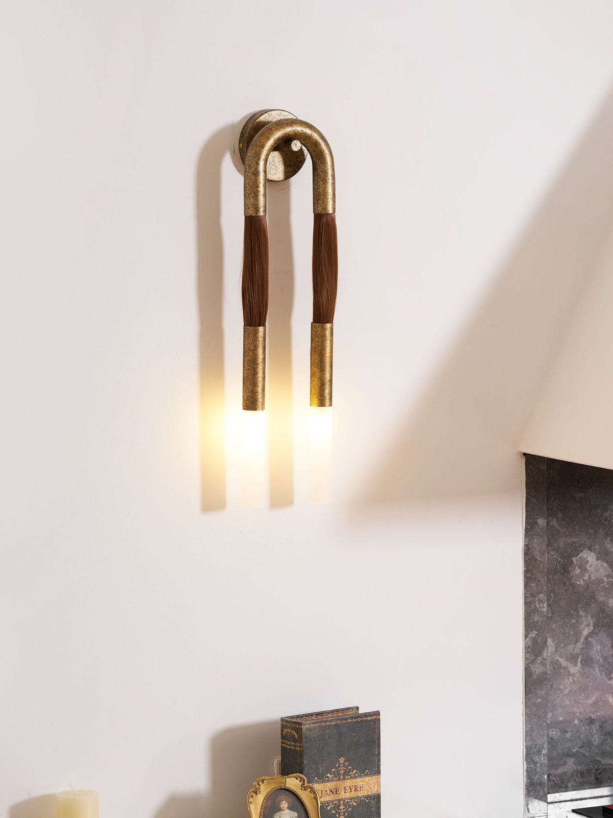 Horsehair Wall Light Fixture-Lighting > Wall Lights-casanuva-casanuva