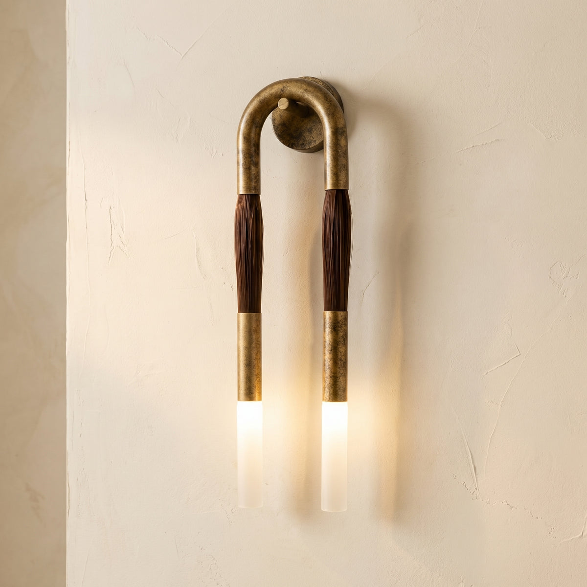 Horsehair Wall Light Fixture-Lighting > Wall Lights-casanuva-casanuva