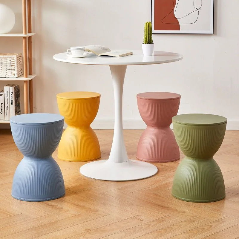 Hourglass Side Table Stackable Plastic Modern Design-Furniture > Side Tables-casanuva-casanuva