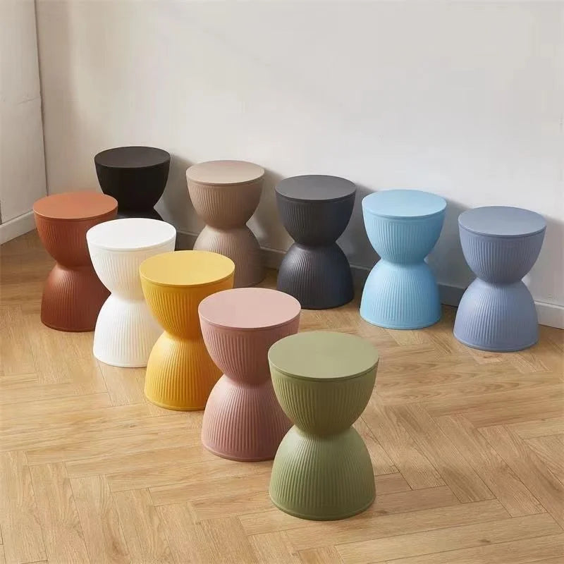 Hourglass Side Table Stackable Plastic Modern Design-Furniture > Side Tables-casanuva-casanuva