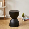 Hourglass Side Table Stackable Plastic Modern Design-Furniture > Side Tables-casanuva-Black-casanuva