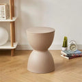 Hourglass Side Table Stackable Plastic Modern Design-Furniture > Side Tables-casanuva-Khaki-casanuva