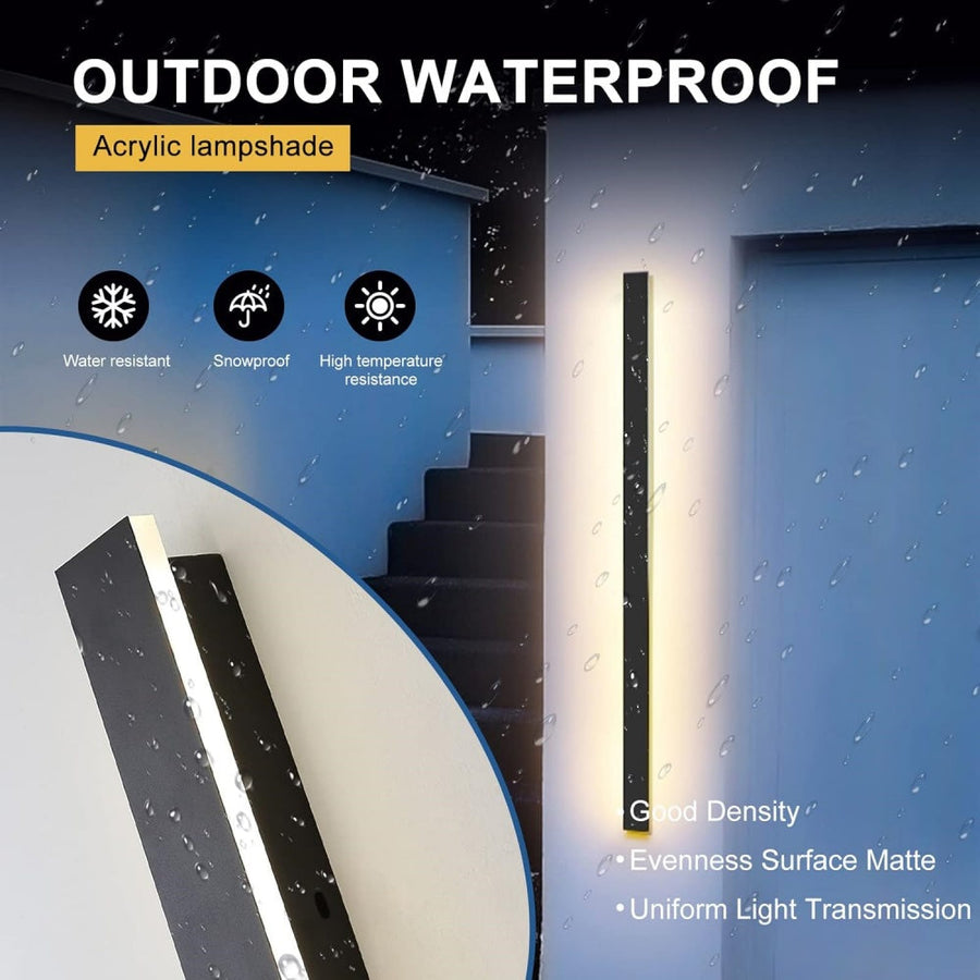 IP65 Black Acrylic LED Outdoor Wall Light-Lighting > Outdoor Lighting-casanuva-casanuva