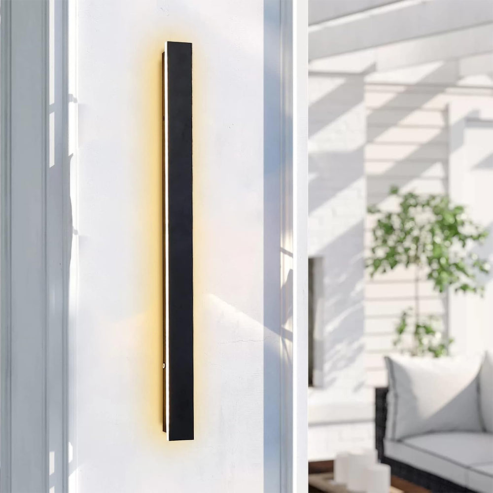 IP65 Black Acrylic LED Outdoor Wall Light-Lighting > Outdoor Lighting-casanuva-Black-W5*H80cm(19W)-Warm Light-casanuva