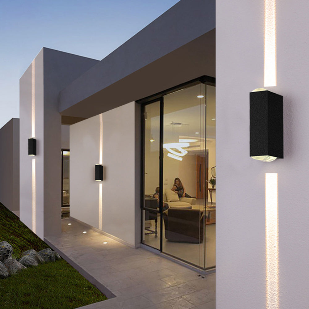 IP65 Black Aluminum LED Outdoor Wall Light-Lighting > Outdoor Lighting-casanuva-D8*H18cm-White Light-casanuva