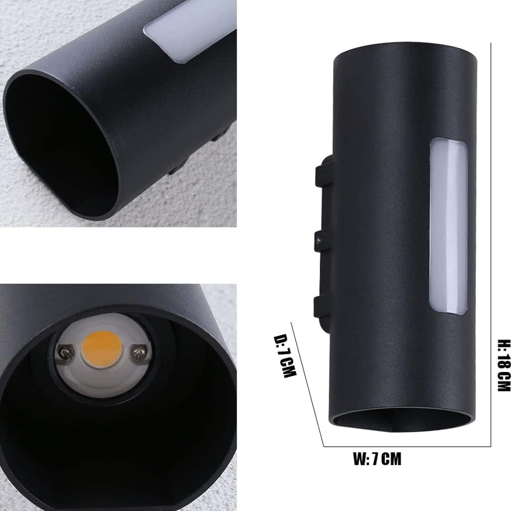 IP65 Black LED Outdoor Wall Light Warm Light-Lighting > Outdoor Lighting-casanuva-casanuva