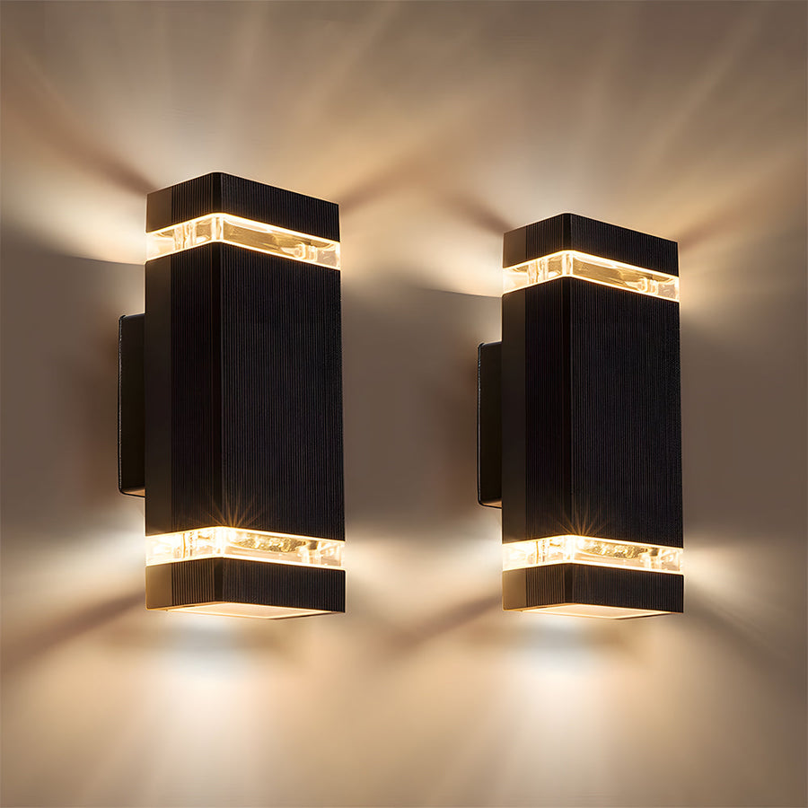 IP65 Black Outdoor Wall Light Up Down Design-Lighting > Outdoor Lighting-casanuva-casanuva