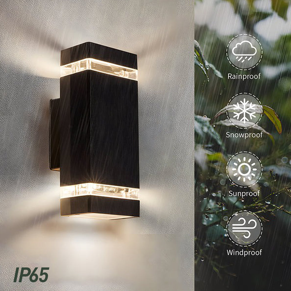 IP65 Black Outdoor Wall Light Up Down Design-Lighting > Outdoor Lighting-casanuva-casanuva
