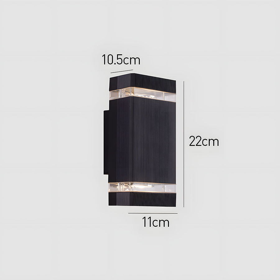 IP65 Black Outdoor Wall Light Up Down Design-Lighting > Outdoor Lighting-casanuva-casanuva